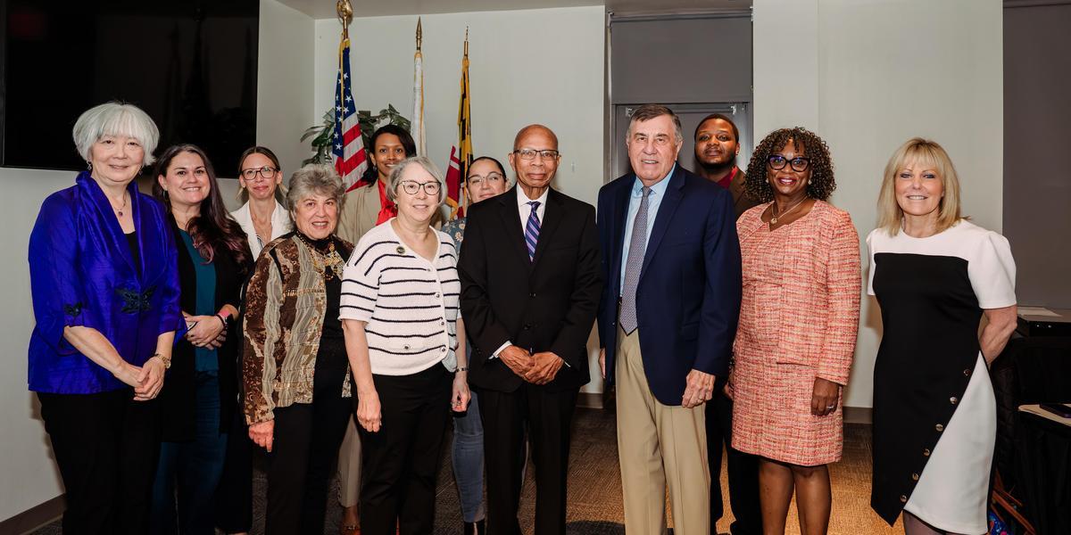 Dr. Johnson with members of the AACC Board of Trustees