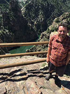 Alex Colucci hiking at the Black Canyon of the Gunnison National Park