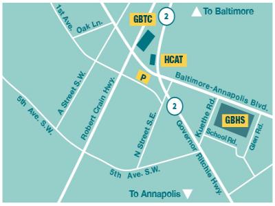 Glen Burnie Town Center, HCAT, High School Maps